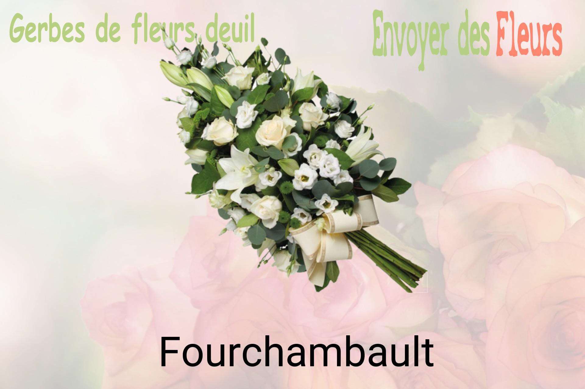 Gerbe de fleurs de deuil livrée à Fourchambault